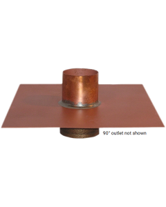 Thunderbird Copper Separate Overflow Drain with 90° Outlet