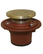 Wade 1100-P Floor Drain Body with Adjustable Round Solid Spanner Top Assembly