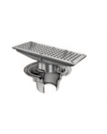 Smith 2010 (L-T) Floor Drain and Adjustable Strainer with Rectangular Grate