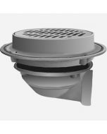 Smith 2238 Heavy Duty Floor Drain with 12" Round Top with Tractor Grate and Sediment Bucket