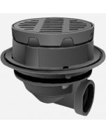 Smith 2345 Heavy Duty Floor Drain with 12" Round Adjustable Top and Tractor Grate