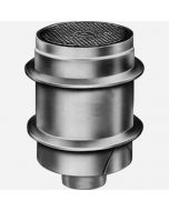 Smith 4254S Unfinished Floor Cleanout - Spigot with ABS Taper Thread Plug - Round Flanged Housing with Heavy Duty Cast Iron Cover