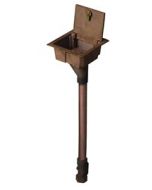 Smith 5810-F Hinge-Covered Box, 3/4" Inlet, Non-Freeze Boxed Ground Hydrant with Flashing Flange and Clamp