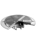 MIFAB F1550 Parking Area Drain with 16" Round Heavy Duty Tractor Grate with Deep Sump & Heavy Duty Membrane Collar with Seepage Openings