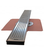 Linear Shower Drain with Copper Drain Body