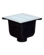 Josam 49340A-NB Floor Sink: 12" Square Nikaloy Top, 8" Deep with Drainage Flange